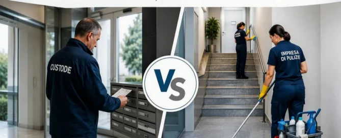 Custode o impresa di pulizie in condominio: confronto tra portiere e addetta alle pulizie